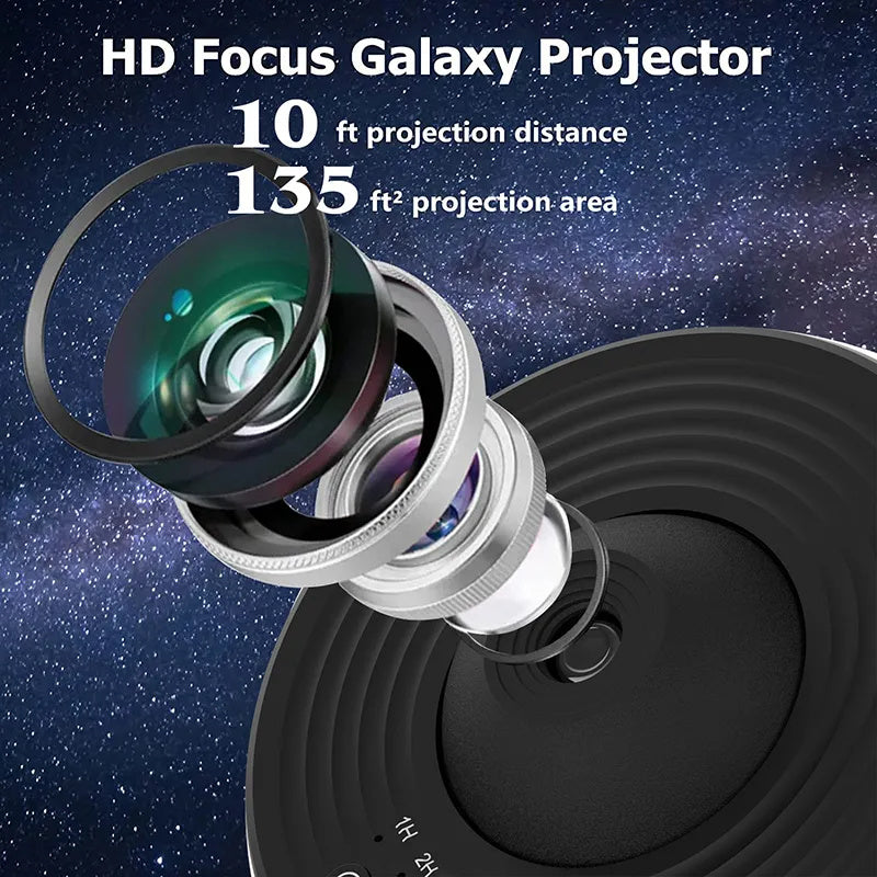 360° Rotating Galaxy Starry Sky Projector