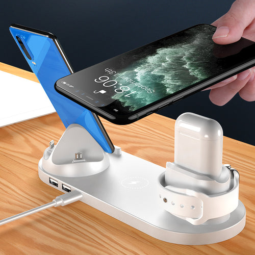 6-in-1 Fast Wireless Charging Dock Station - Universal Charging Hub