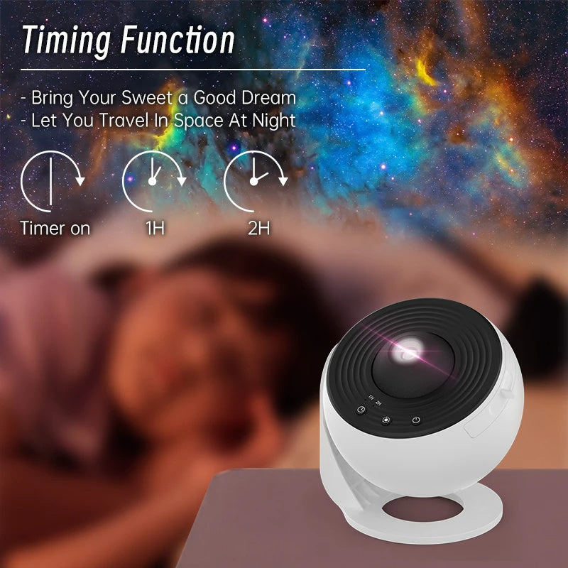 360° Rotating Galaxy Starry Sky Projector