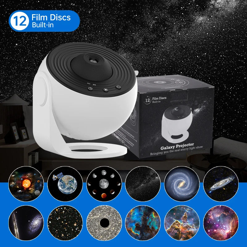 360° Rotating Galaxy Starry Sky Projector
